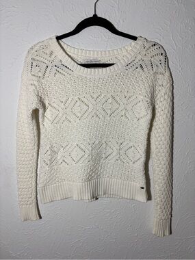 American Eagle Outfitters Cream Knit Cowlneck Sweater